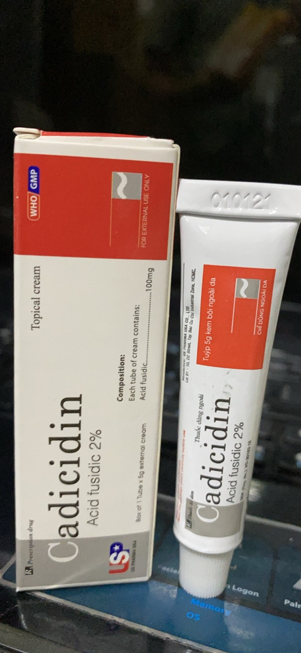 Kem bôi da cadicidin 5g ( acid fusidic 2% )