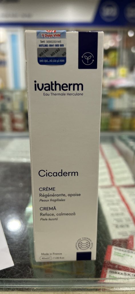 Kem dưỡng phục hồi da ivatherm cicaderm 40ml