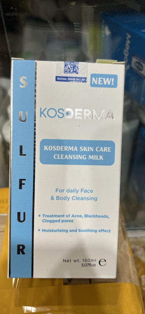 Sữa rửa mặt và tắm kosderma skin care cleansing milk  150ml