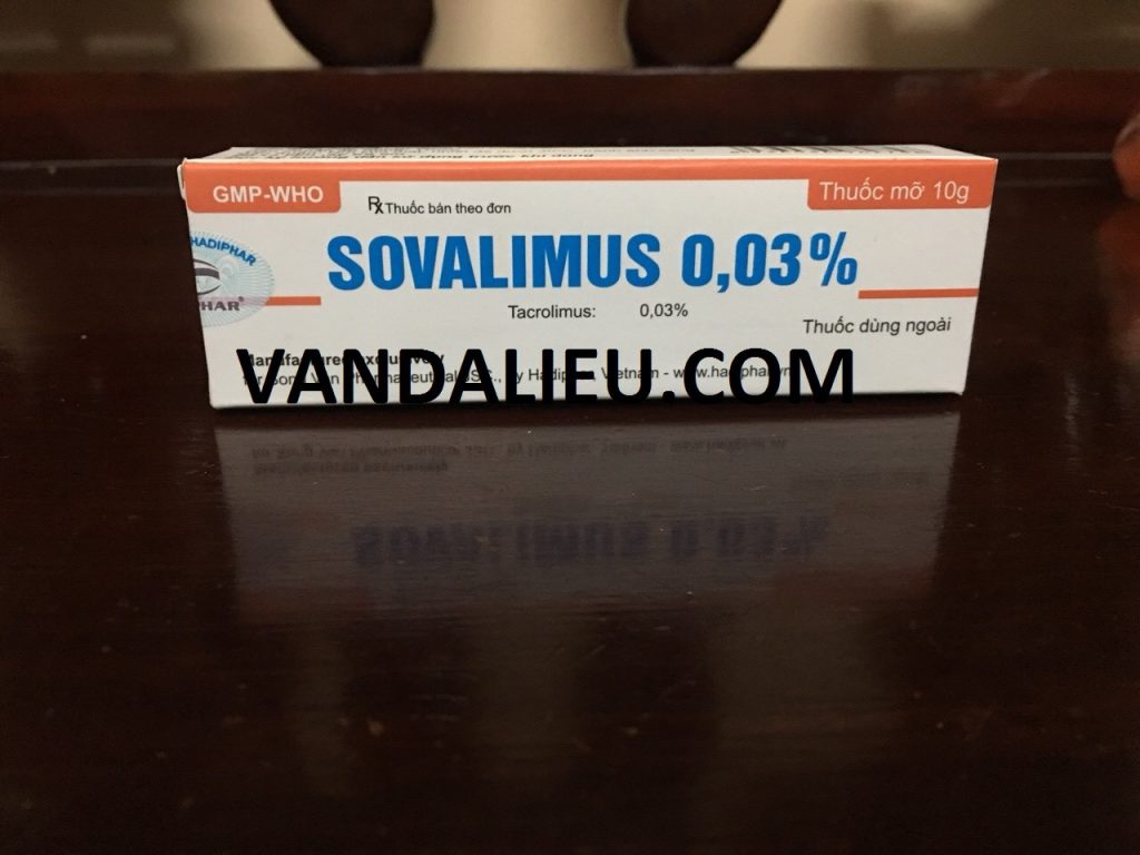 Kem điều trị chàm thể tạng sovalimus 0,03% 10g.