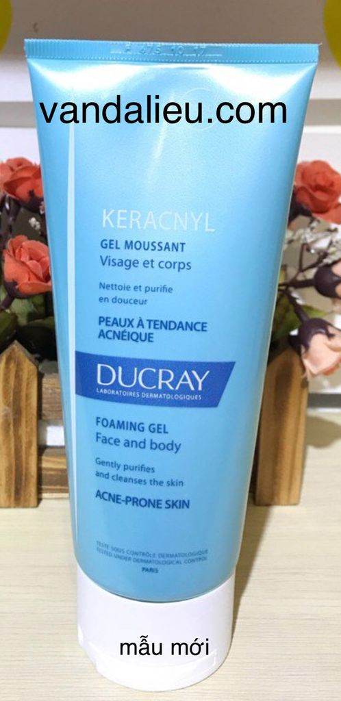 Sữa rửa mặt Ducray keracnyl gel moussant 200ml cho da nhờn mụn