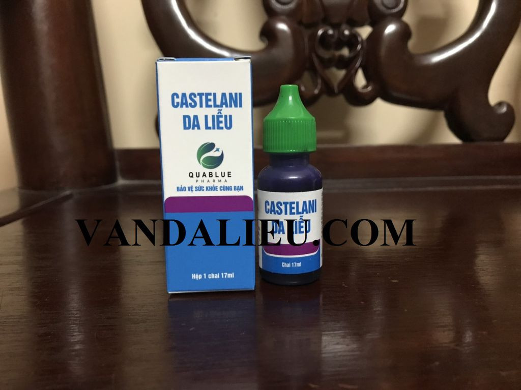 Dung dịch castelani da liễu 17ml. bỏng dạ, lở loét, viêm da mủ, chốc đầu.
