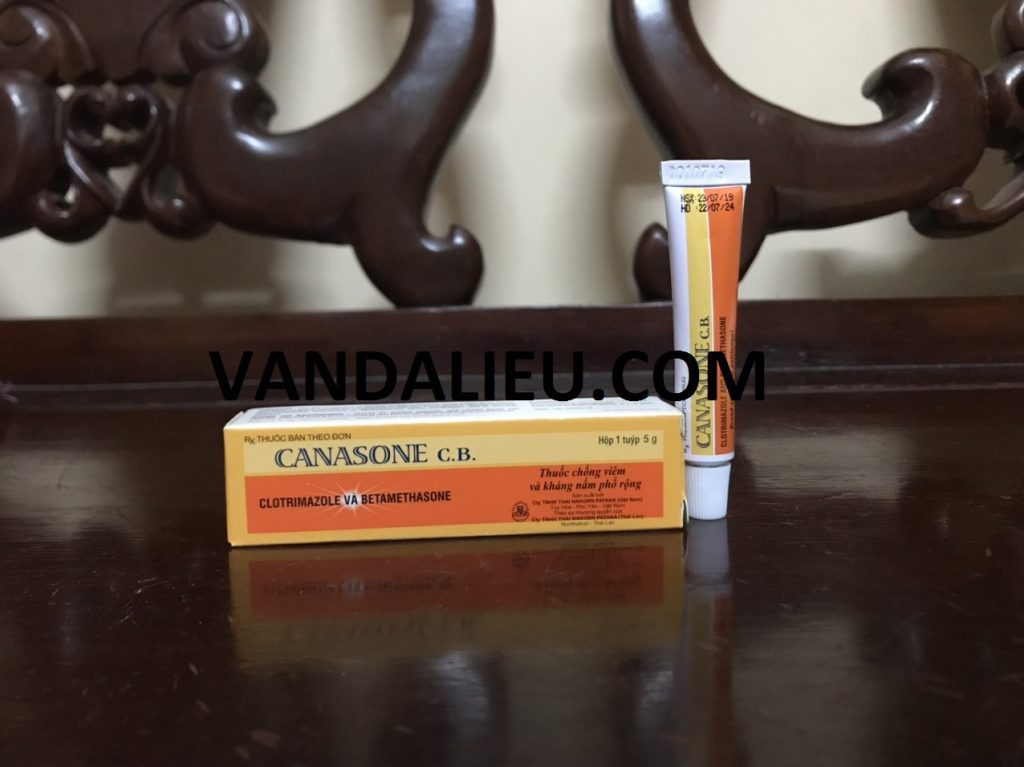 Thuốc chống viêm và kháng nấm phổ rộng - canasone c.b (5g )