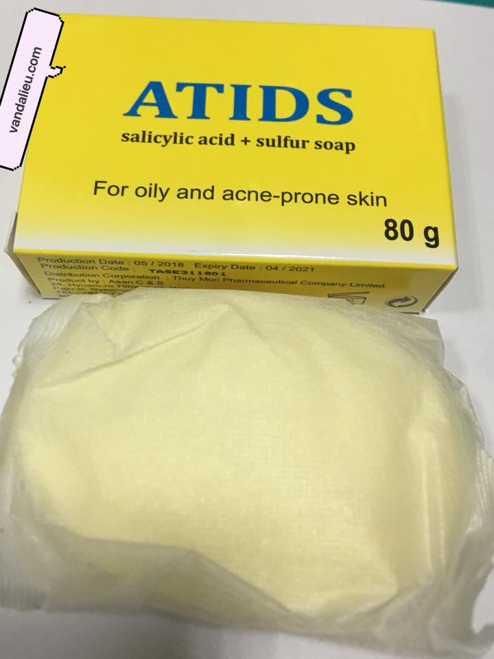 Atids 80g. xà phòng y khoa điều trị trứng cá, da dầu, nấm