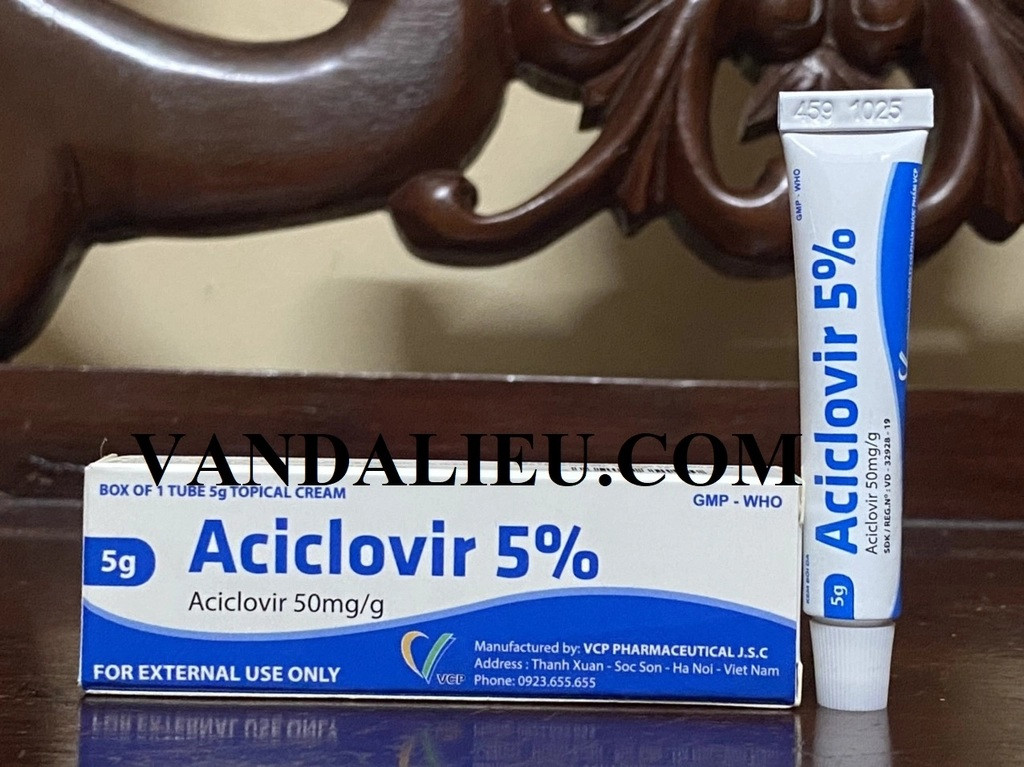 Kem bôi da aciclovir 5%