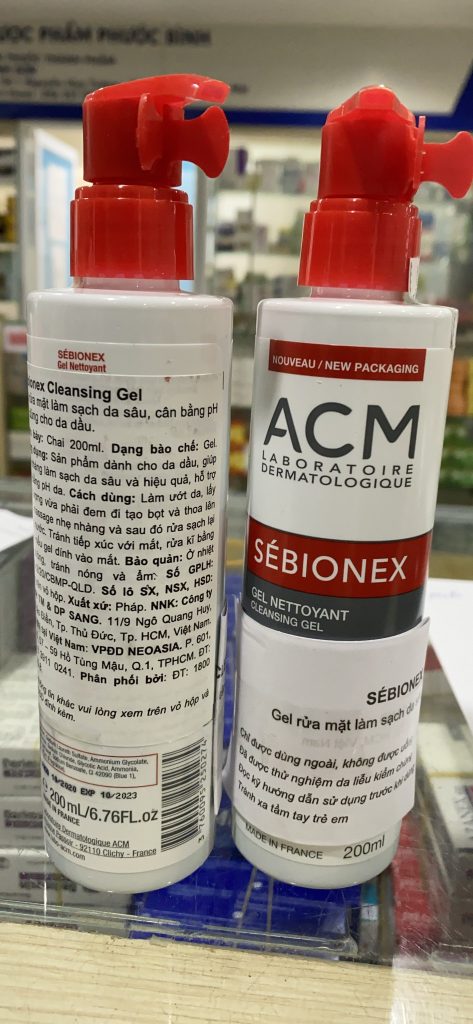 Sebionex cleansing gel acm-200ml gel rửa mặt cho da mụn, da nhờn