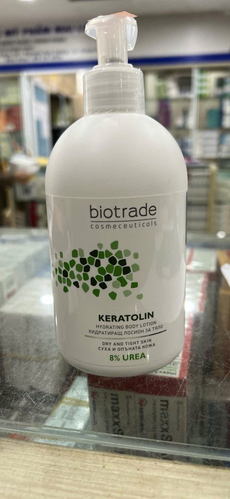 Kem dưỡng ẩm biotrade keratolin hydrating body lotion 8% urea 400ml