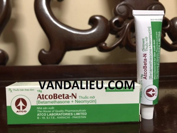 9bn6853ehy.jpg Mỡ bôi ngoài da atcobeta-n 15g. đặc trị chàm , chốc, viêm da tiếp xúc.