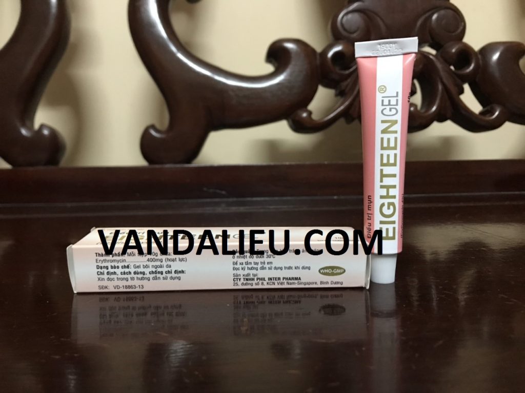 Eighteen gel 10g điều trị mụn trứng cá