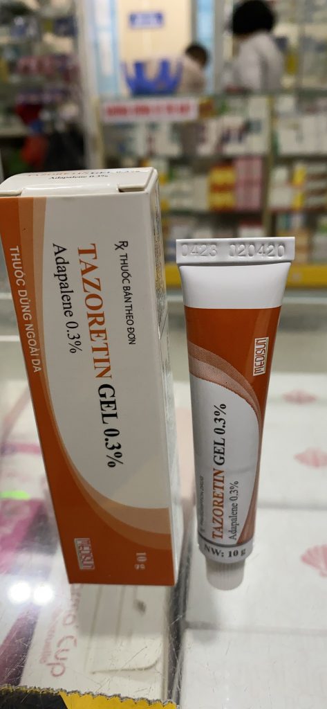 Gel trị mụn trứng cá tazoretin gel 0,3% 10g