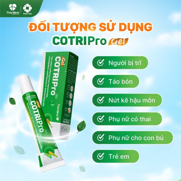 Gel bôi trĩ - cotripro gel 25g