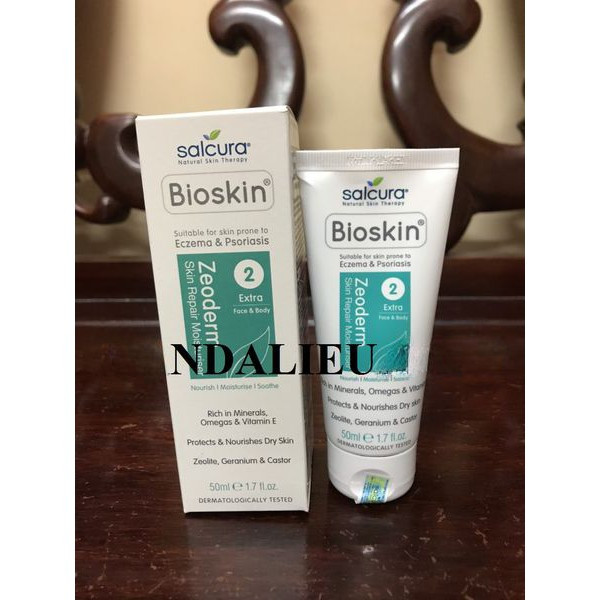Kem dưỡng da bioskin zeoderm 50ml - kem hỗ trợ điều trị eczima , vẩy nến , chàm , viêm da cơ địa