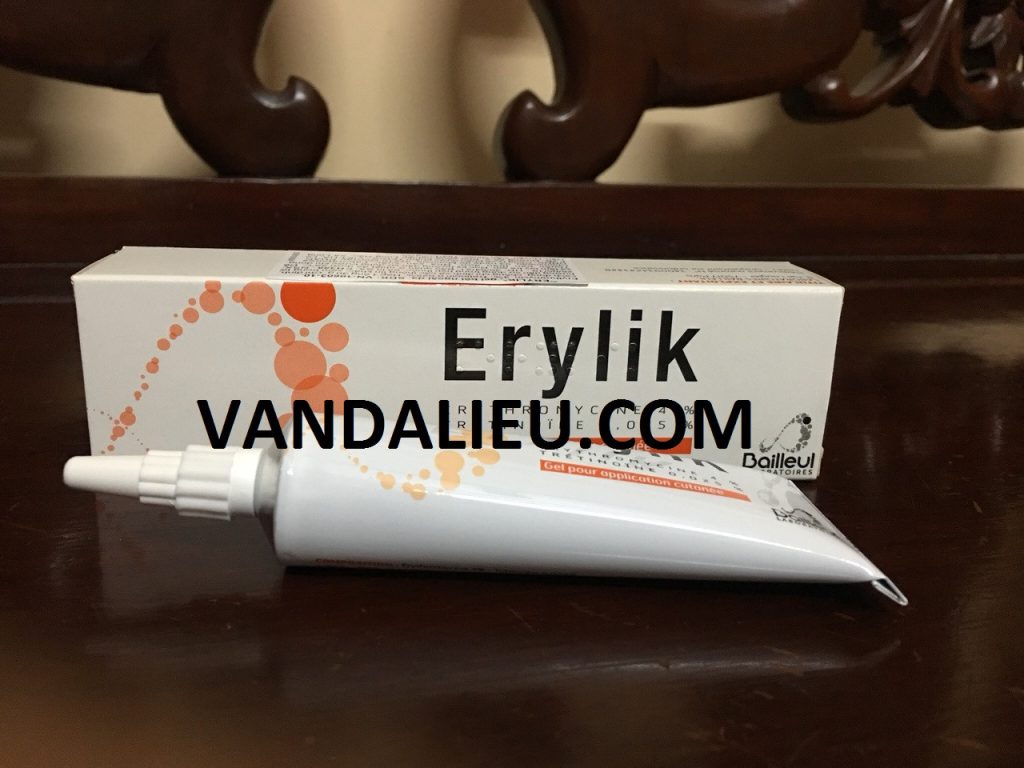 Erylik gel 30g. hỗ trợ điều trị trứng cá trung bình đến nặng.
