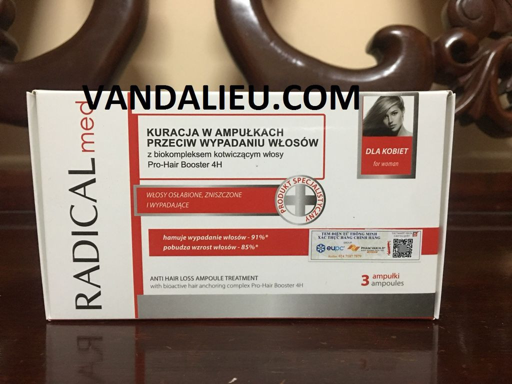 Radical med 3 ống * 5ml tinh chất ngăn ngừa rụng tóc cho nữ