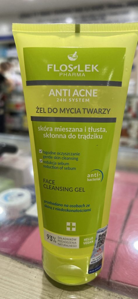 Sữa rửa mặt floslek anti acne face cleansing gel 200ml