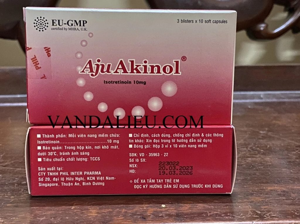Thuốc điều trị mụn trứng cá aju akinol 10mg