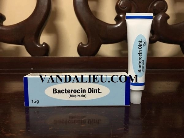 Mỡ bôi ngoài da bacterocin oint ( mupirocin ) 15g.