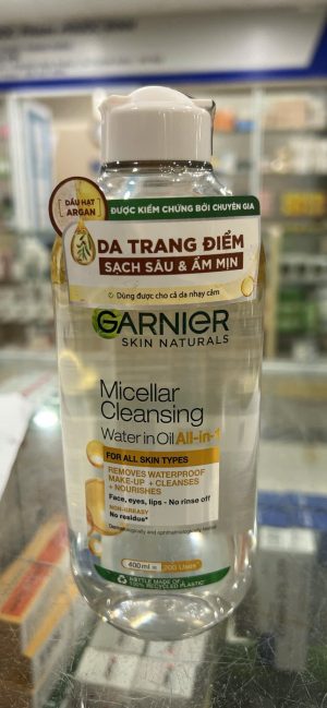 r1i3wpvtue.jpg Nước tẩy trang garnier micellar cleansing water in oil 400ml dành cho da trang điểm