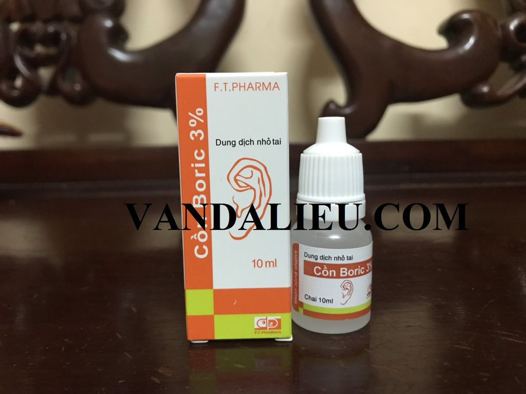 Cồn boric 3% 10ml. dung dịch nhỏ tai.