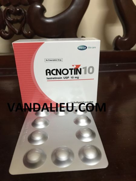 Viên nang acnotin 10mg (h/30) điều trị mụn trứng cá nặng