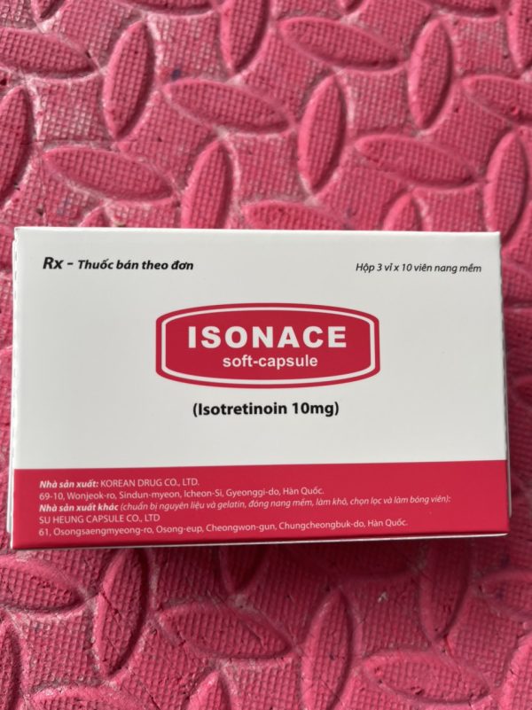 uisren5lz9.jpg Viên nang đẩy mụn isonace 10mg (hộp 3 vỉ x 10 viên )
