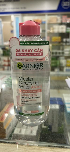 v7srkfynae.jpg Nước tẩy trang garnier micellar cleansing water 400ml dành cho da nhạy cảm.