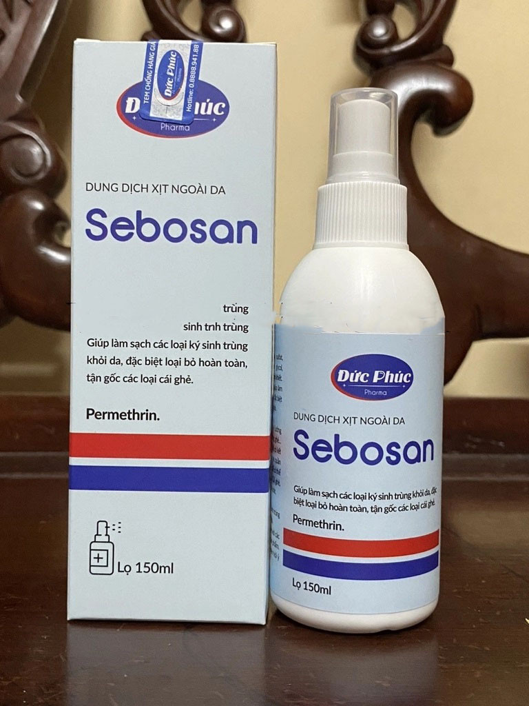 Dung dịch xịt ghẻ sebosan 150ml