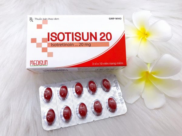 Viên uống đẩy nhân mụn isotretinoin 20mg- isotisun 20