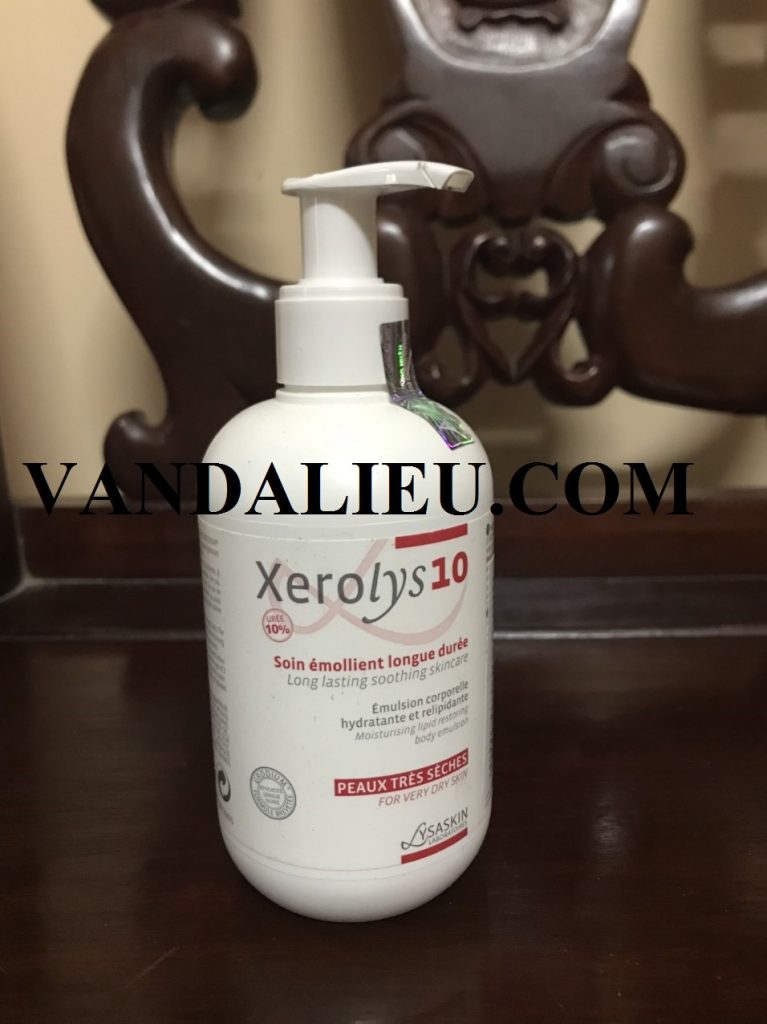 Kem dưỡng ẩm xerolys 10 emulsion 200ml. da rất khô, bệnh vẩy cá, viêm da cơ địa, da khô gây ngứa nhiều.