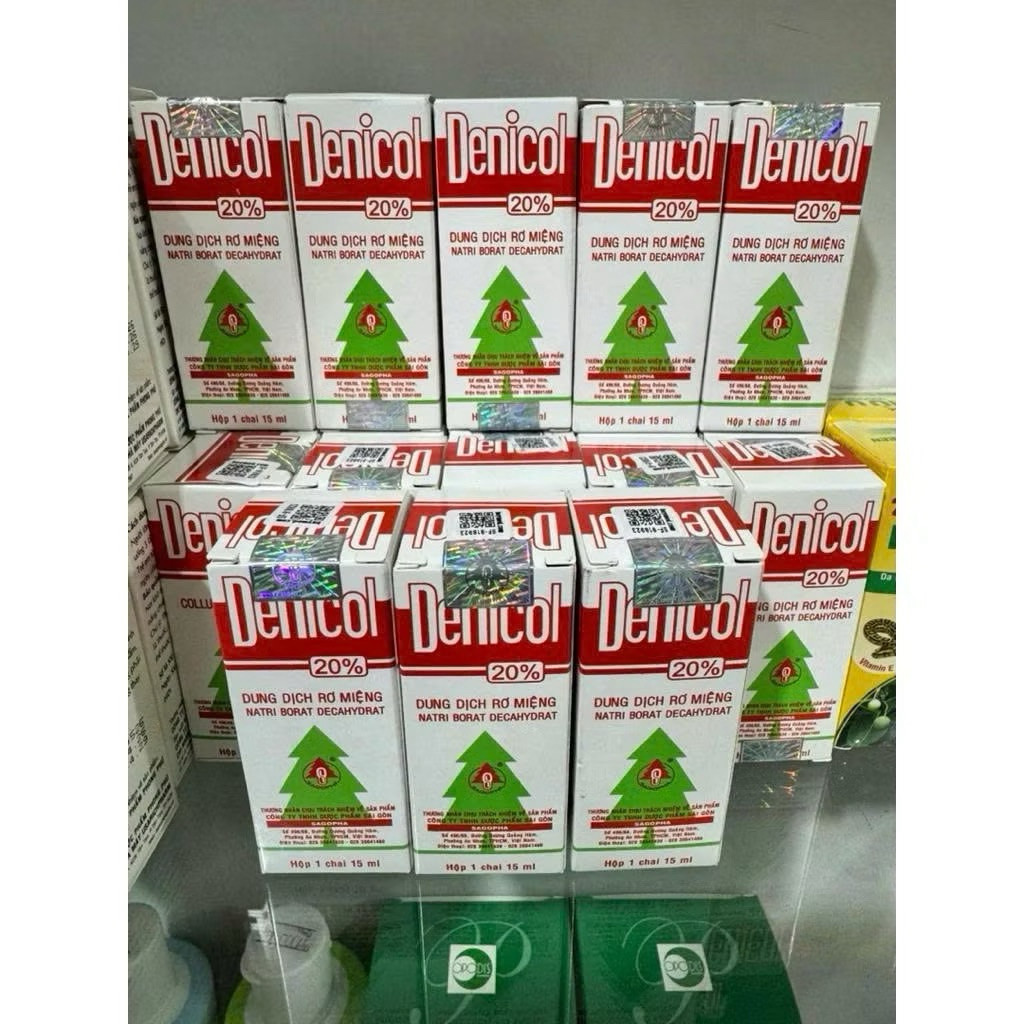 Denicol 20% 15ml. dung dịch rơ miệng.